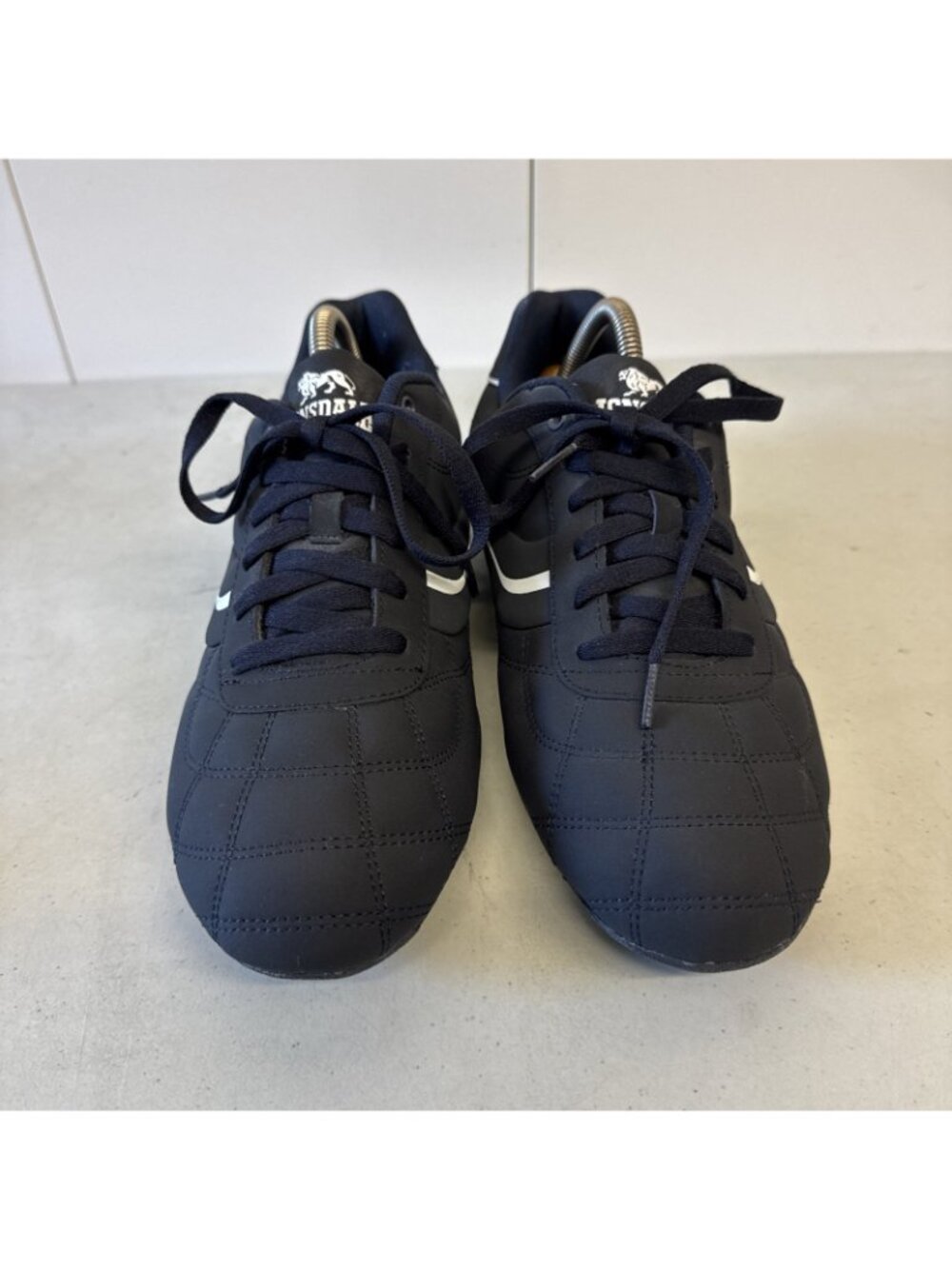 Men s Lonsdale Camden Navy/White Leather Lace Up Trainers Size US 9 EU 43 - Picture 2 of 7